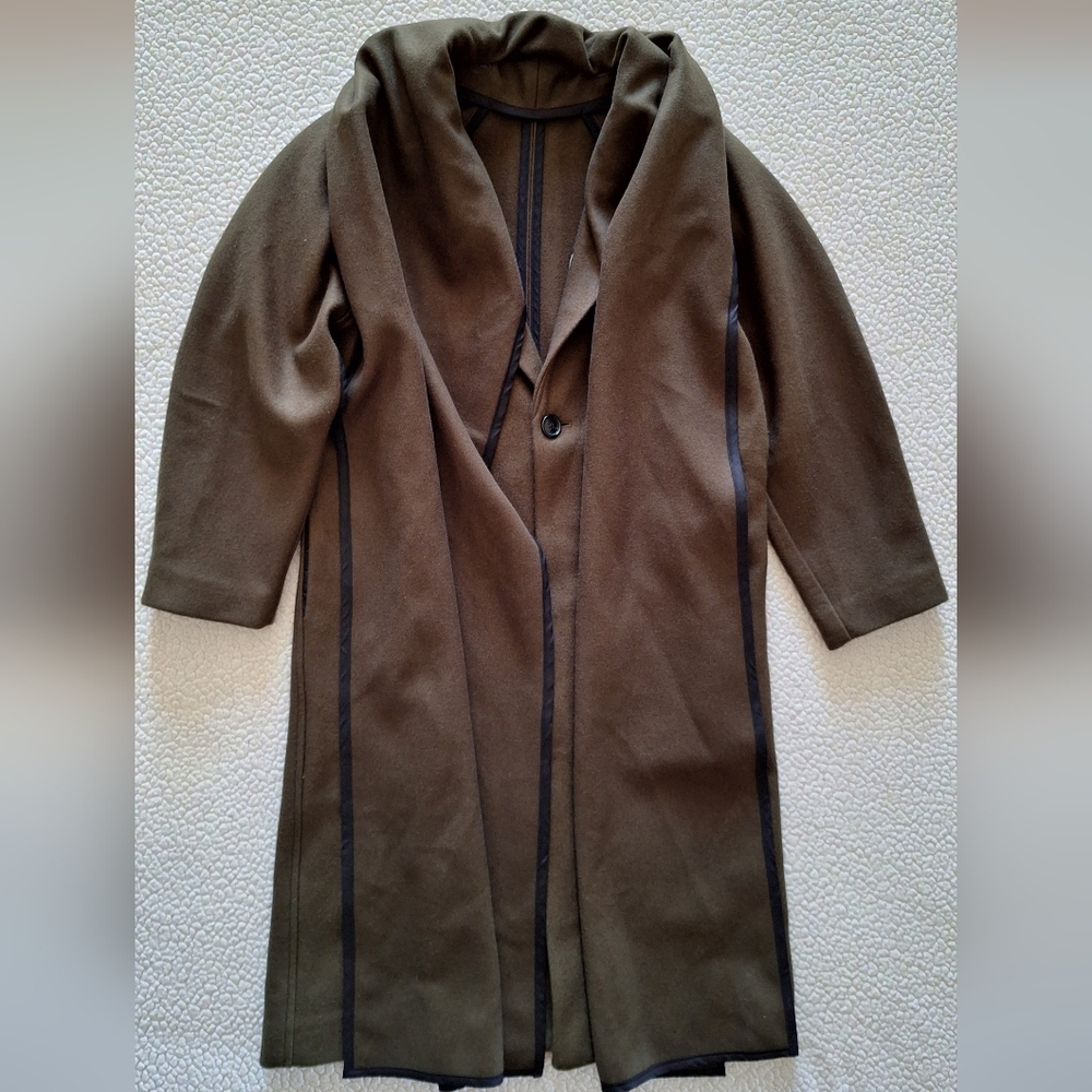 ZANKOV Women's Julien Oversize 100% Wool Coat In Brown XS/S US 2 - 4 Org $1,995 - Picture 8 of 16